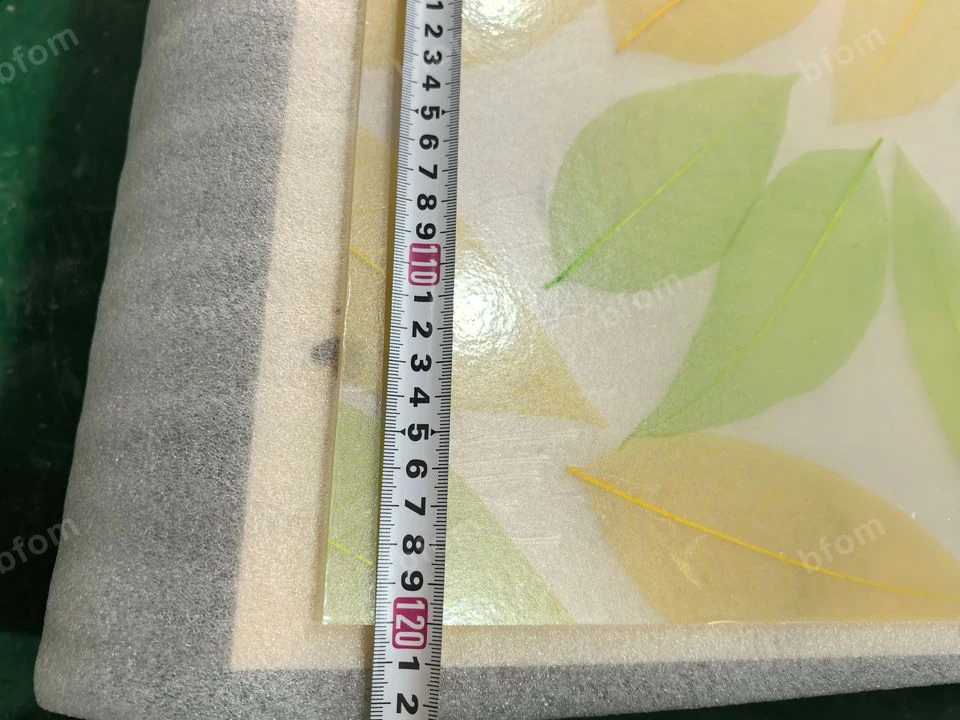 Resin panel edge and thickness check during production