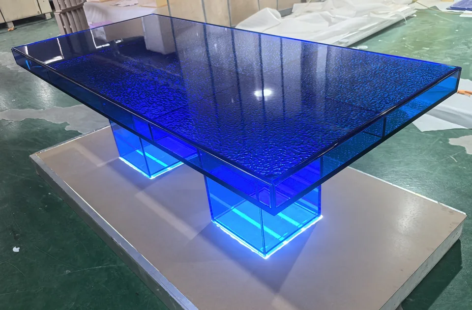 Backlit bar counter